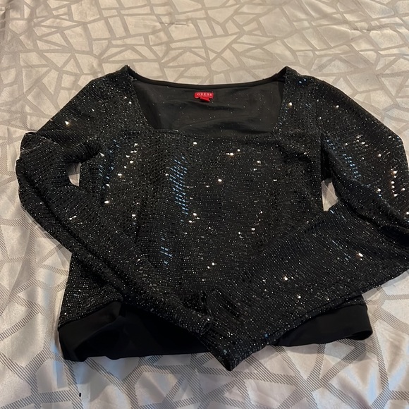 Guess long sleeve sequin body suit - Picture 2 of 3